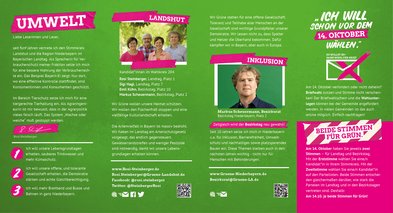 Kandidatenflyer Rosi Steinberger, MdL und Markus Scheuermann, Bezirskrat, Seite 2